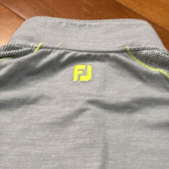 FJ FootJoy Womens 1/4 Zip Golf Pullover Gray Stretch Stonebrook golf club size M - Picture 6 of 9